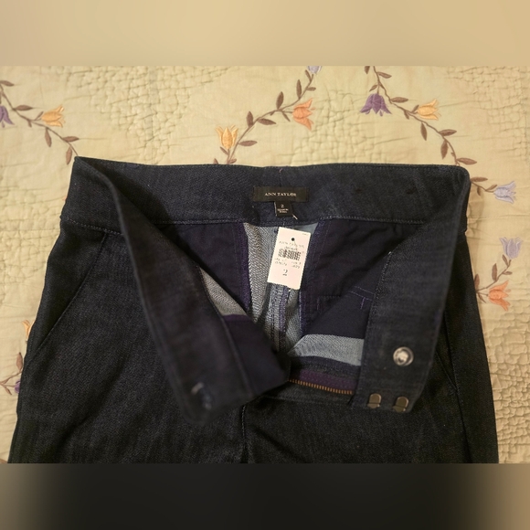 NWT Ann Taylor Loft Womens Dark Wash Bootcut Jeans Belt Loops Sz 2 27.5 Inseam - Picture 4 of 16